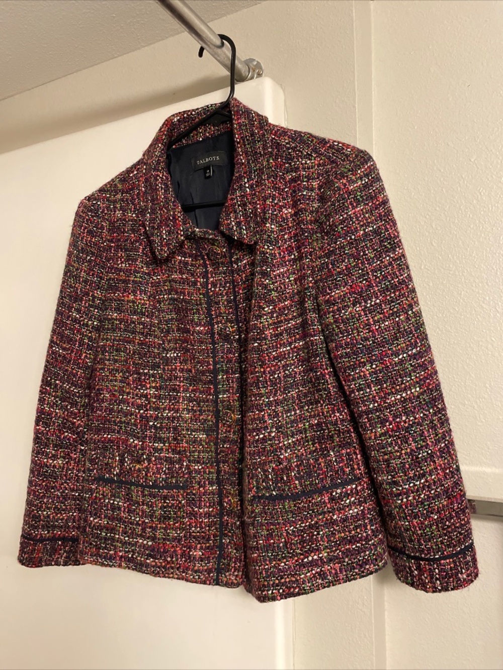 Talbots Blazer Tweed Button Up Women Size 10